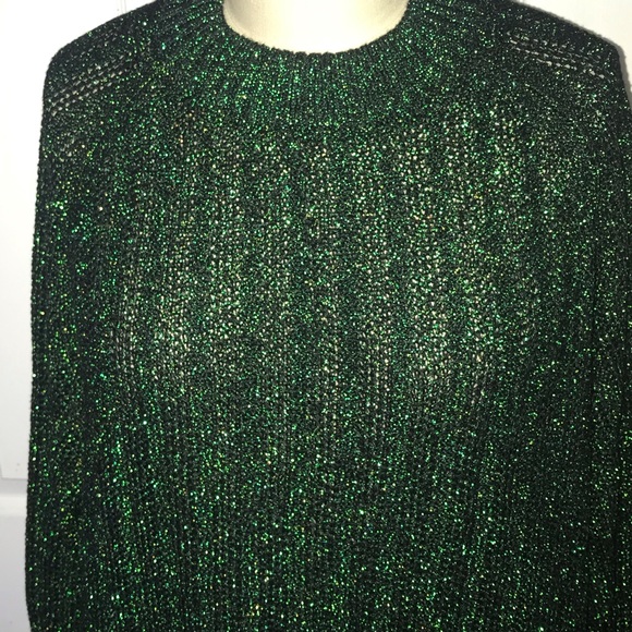 H&M Green Glittery Long Sweater - Picture 6 of 7